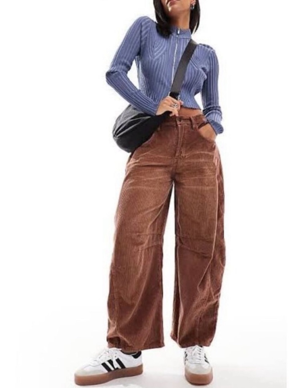 Free People We The Free Good Luck Mid-Rise Cord Barrel Jeans